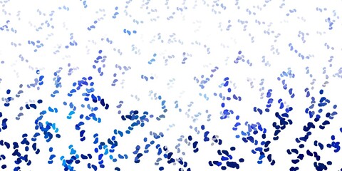 Light pink, blue vector pattern with abstract shapes.