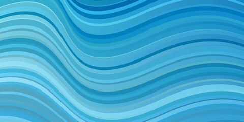 Light BLUE vector background with wry lines. Abstract illustration with gradient bows. Pattern for websites, landing pages.