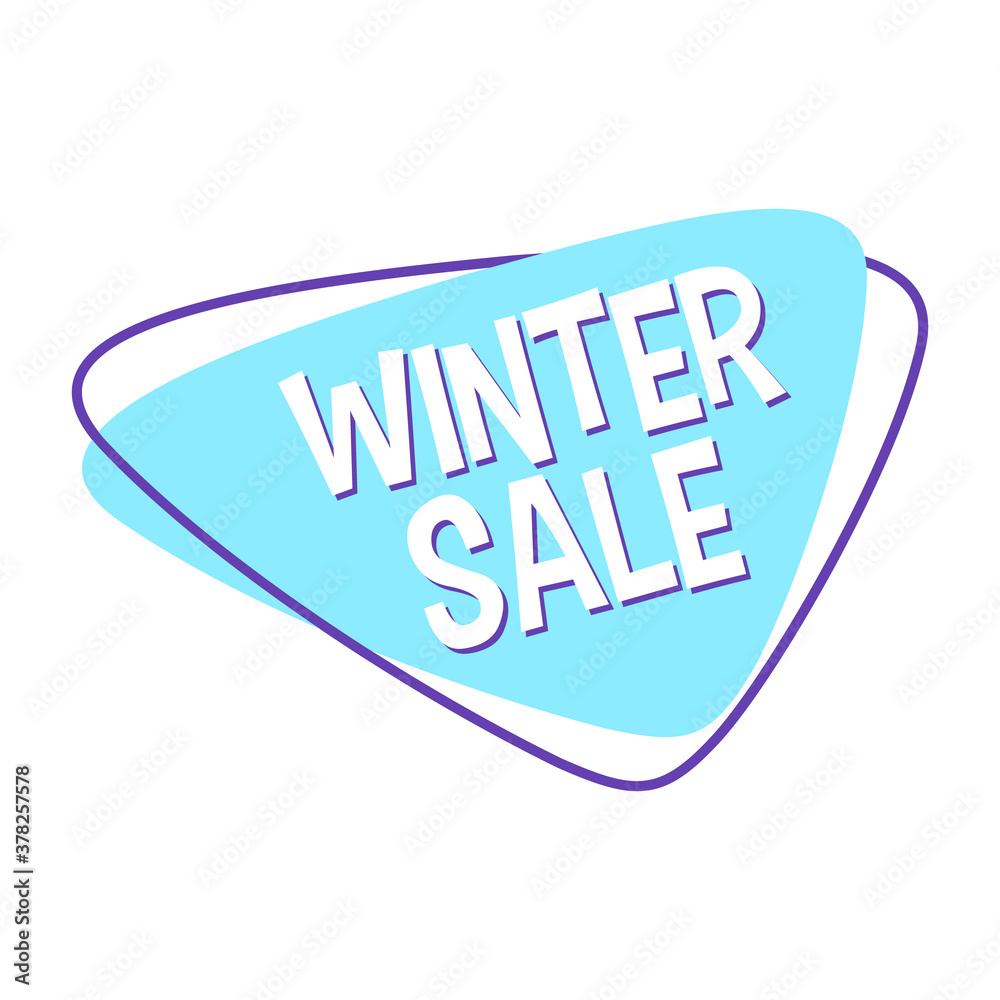 Wall mural Modern Abstract Winter Sale Label