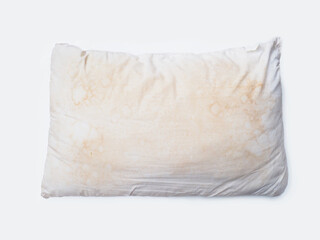 dirty white pillow - 378257563