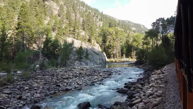 Animas river view from a Durango silverton train
