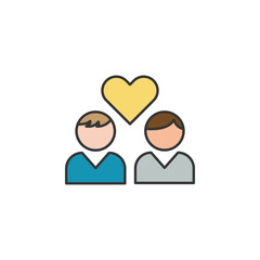 love friendship outline icon. Elements of friendship line icon. Signs, symbols and vectors can be used for web, logo, mobile app, UI, UX on white background