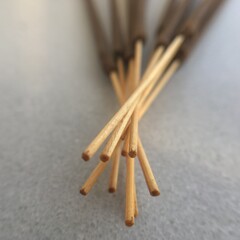 Indian aromatic incense sticks close up