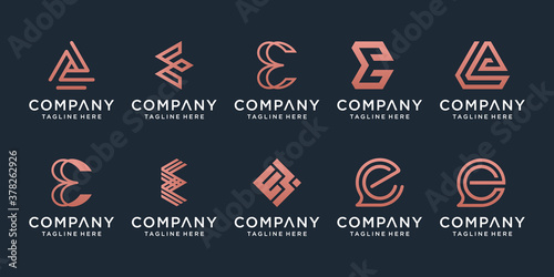 Set Of Creative Letter A Logo Design Template Icons For Business Of Luxury Elegant Simple Wall Mural Gemilang