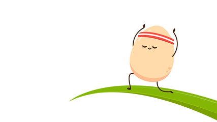 Egg character action design. cartoon vector. wallpaper.