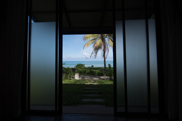 view from the window to the sea