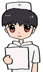 資料を持つ看護師