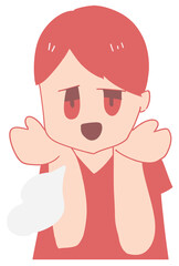 呆れて溜息を吐く看護師