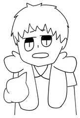 呆れて溜息を吐く看護師　　【線画】