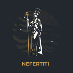 Egyptian Queen Nefertiti.  - obrazy, fototapety, plakaty