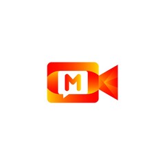 m letter colorful on circle chat icon logo.m chat logo minimalist template using modern and gradient style.m letter ellipse chat logo.m letter chat logo