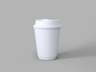 3d white takeaway coffee cup