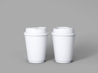 3d white takeaway coffee cup