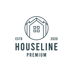 House Line Logo Vector design