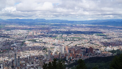 Fototapeta na wymiar Panoramic view of Bogota Colombia. 