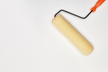 Paint roller isolated on white background.