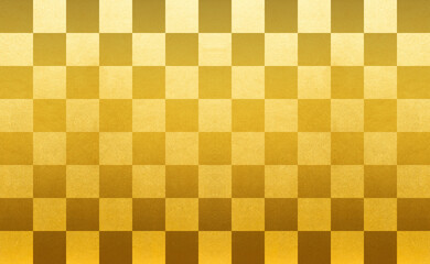 Gold check pattern. gold. background.
金　チェック柄　市松模様　金色の市松模様　背景