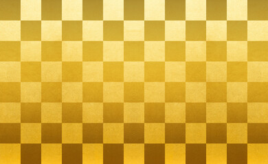 Gold check pattern. gold. background.
金　チェック柄　市松模様　金色の市松模様　背景