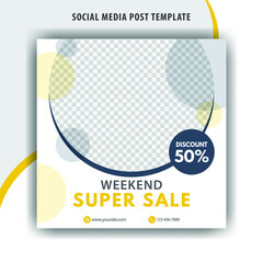 Template social media post, design for ads, template for fashion sale, web banner and social media post design
