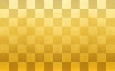Gold check pattern. gold. background.
金　チェック柄　市松模様　金色の市松模様　背景
