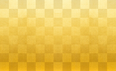 Gold check pattern. gold. background.
金　チェック柄　市松模様　金色の市松模様　背景