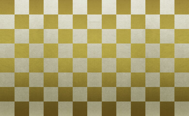 Gold check pattern. gold. background.
金　チェック柄　市松模様　金色の市松模様　背景