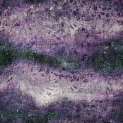 Dark moody purple and green seamless textural repeat pattern. Highly intricate and deeply detailed background swatch. Luxurious rich fashion textile feel.