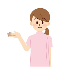 看護　女性　左こちら004