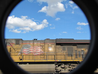 Train Flag Wave thru hole