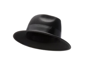 Black hat isolated on white background - obrazy, fototapety, plakaty