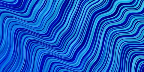 Fototapeta premium Light BLUE vector background with bent lines. Abstract illustration with bandy gradient lines. Smart design for your promotions.