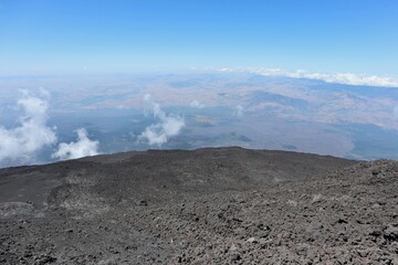 Etna - Panorama dal cratere Bocca Nuova