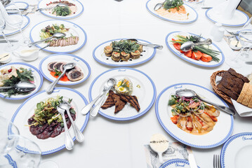 catering treats on the table for an event birthday, wedding or anniversary, corporate party or meeting