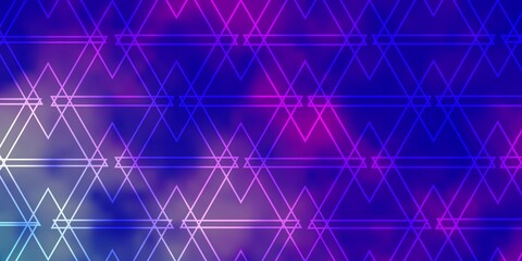 Light Pink, Blue vector background with triangles. Abstract gradient illustration with triangles. Template for landing pages.
