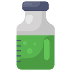 
An icon design of medical syrup bottle 
