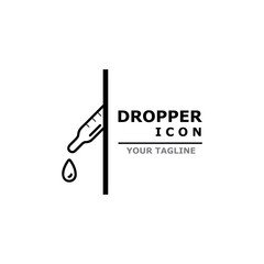 Dropper Icon Vector Design Template. Linear Style.