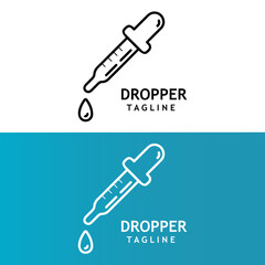 Dropper Icon Vector Design Template. Linear Style.