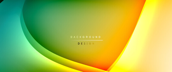 Fluid gradient waves with shadow lines and glowing light effect, modern flowing motion abstract background for cover, placards, poster, banner or flyer