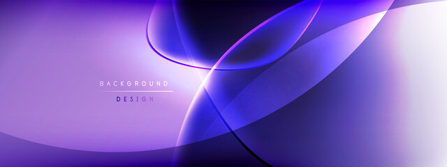 Vector abstract background - liquid bubble shapes on fluid gradient with shadows and light effects. Shiny design template for text