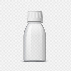 Realistic plastic bottle on a transparent background. Mock Up Template. Vector illustration