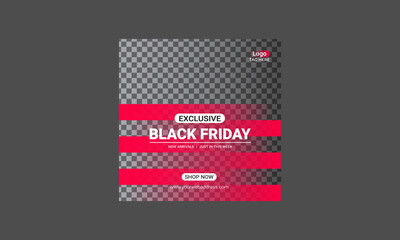 Balck friday social media  post banner  And cover design template