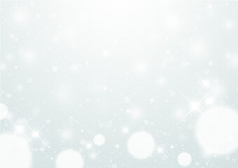 煌めく光と幻想的な水玉模様　背景素材（銀色）