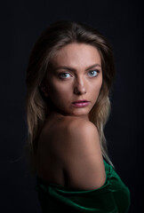 Fototapeta premium studio portrait of a young woman