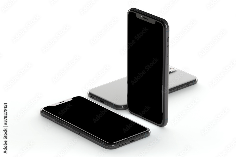 Poster mock up of smartphone - 3d rendering