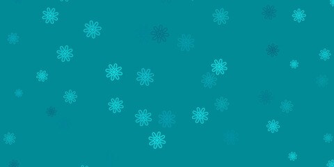 Light Green vector natural backdrop with flowers.