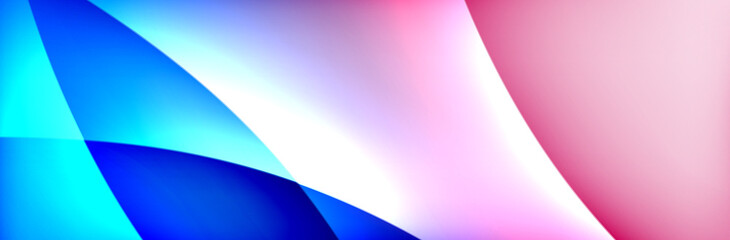 Fluid gradient neon color waves, vector abstract background