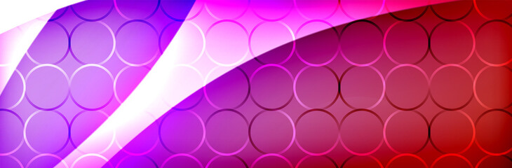 Fluid gradient neon color waves, vector abstract background