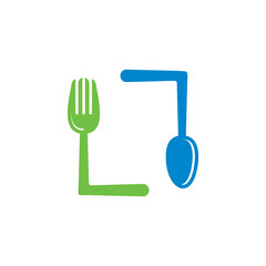 Abstract Dishware Vector , Food Logo