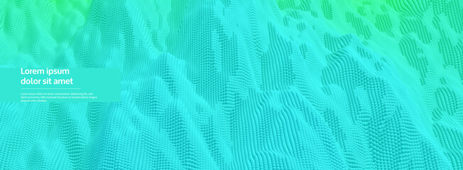 Particles stream. Abstract background with trendy gradients. 3d vector illustration for advertising, marketing or presentation.