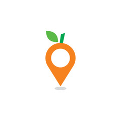 Fruits Pin Vector , Food Logo